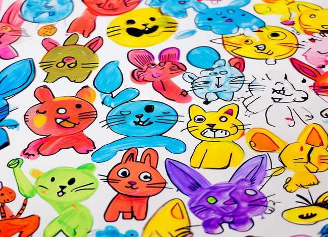 儿童小动物画画图片大全 - 儿童小动物画画图片大全简单