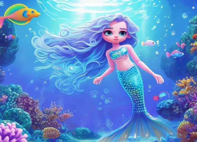 美人鱼故事儿童图片，美人鱼故事绘本图片