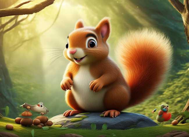 儿童故事小松鼠的故事 动画片小松鼠的故事