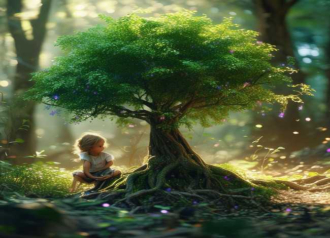会说话的树的儿童故事 - 会说话的小树故事