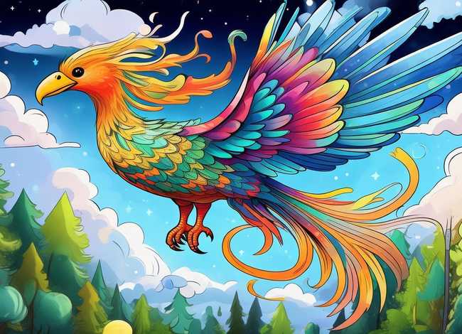 儿童版凤凰的传说与来历；儿童版凤凰的传说与来历图片