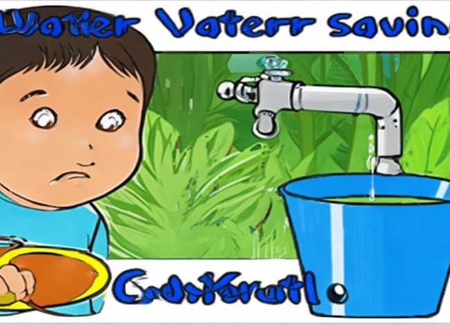 儿童节约用水海报图片，儿童节约用水海报图片简单