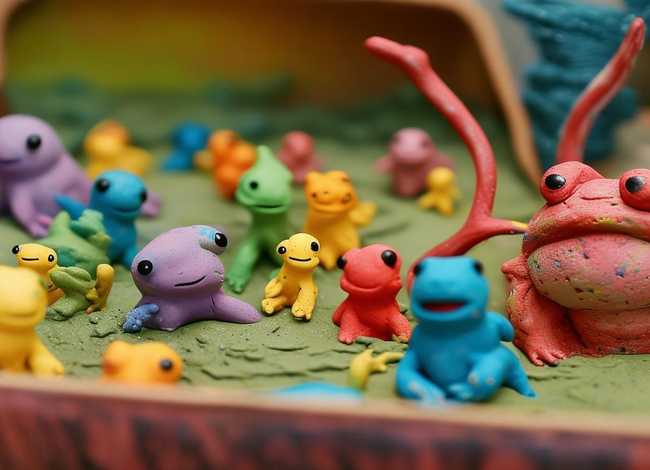 儿童故事小蝌蚪找妈妈彩泥（小蝌蚪找妈妈故事盒子彩泥）