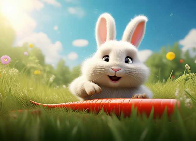 小兔子拔萝卜儿歌绘画、小兔子拔萝卜儿歌绘画教案