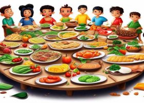 营养餐儿童画；关于营养餐的儿童画