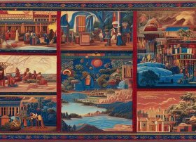 连环画9张故事简笔画 - 连环画9张故事简笔画一副壮锦