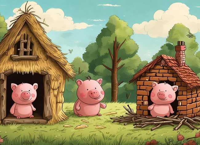 儿童故事三只小猪ppt免费下载 少儿故事三只小猪