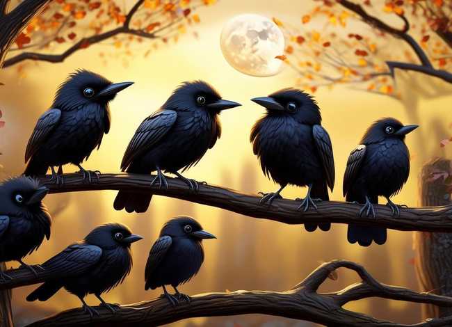 儿童故事七只乌鸦的故事、幼儿故事七只乌鸦