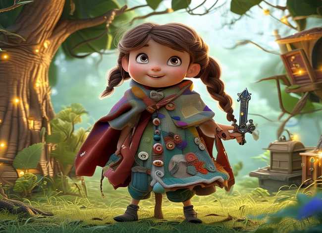 强盗儿童故事，强盗的小女孩故事