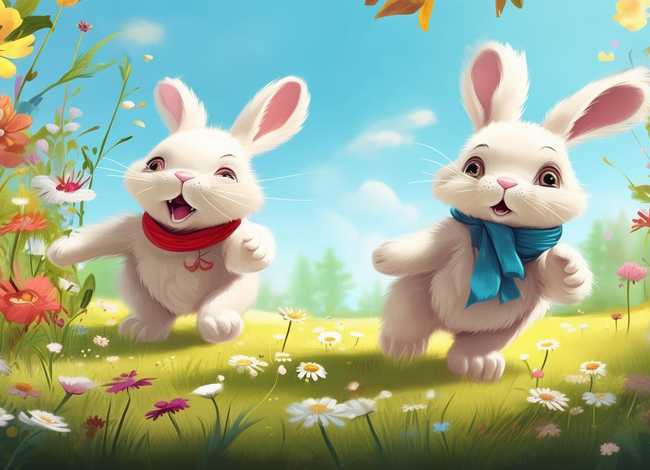 两只兔子的故事儿童读物 - 两只兔子的故事绘本 两只兔子的故事儿童读物 - 两只兔子的故事绘本