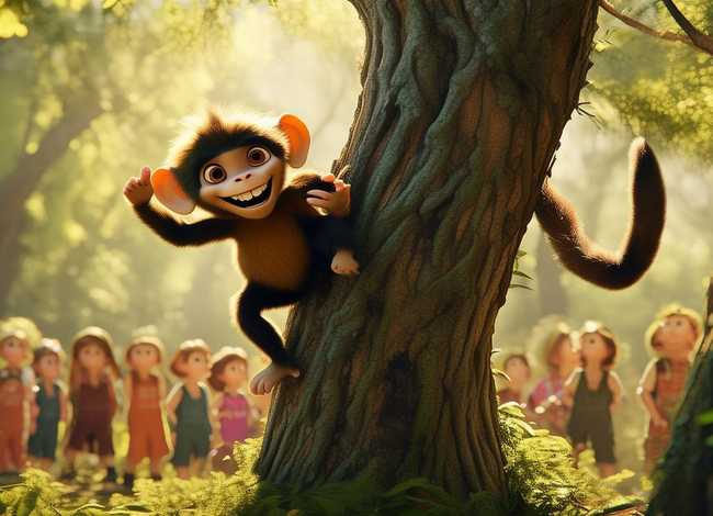 猴子爬山儿童故事，关于小猴子爬山的幼儿园故事简短