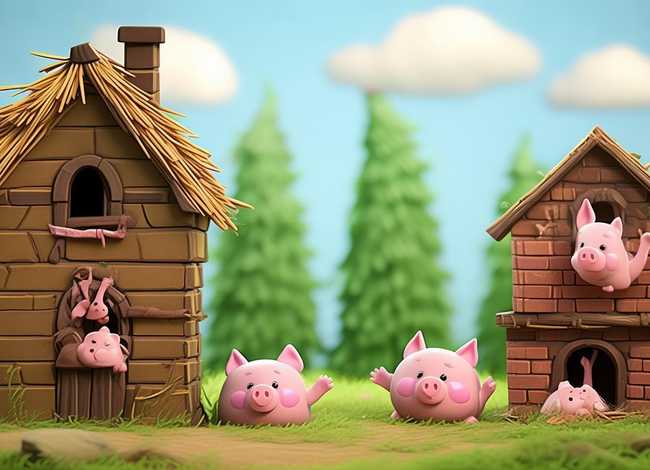 儿童故事三只小猪ppt免费下载 少儿故事三只小猪