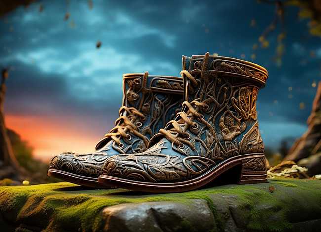 鞋子的故事绘画，鞋子的故事绘画图片