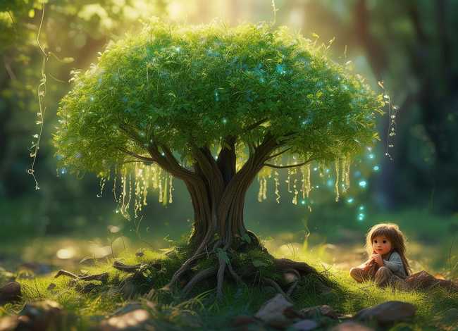 会说话的树的儿童故事 - 会说话的小树故事