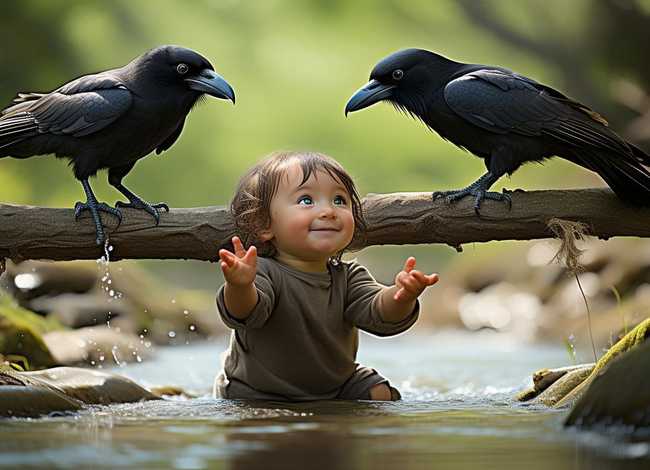 乌鸦喝水的幼儿故事，乌鸦喝水的幼儿故事简短