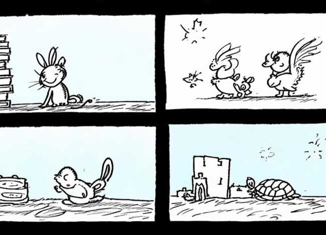 四格故事简笔画 - 简单四格简笔画小故事 小故事