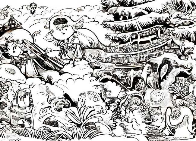 古代神话故事儿童连环画 - 中国古代神话故事连环画简笔画