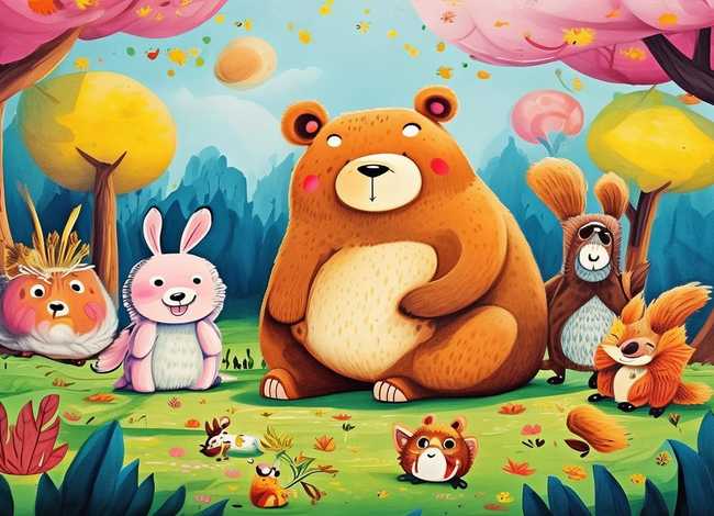 动物故事画儿童画；动物故事绘画