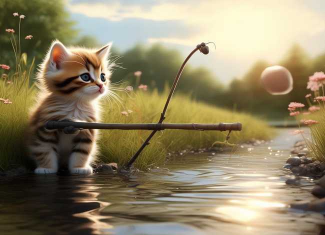 小猫钓鱼的故事视频完整版（小猫钓鱼的故事视频完整版下载）