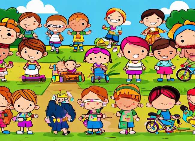 儿童人物大全图片彩色，儿童人物大全图片彩色简单