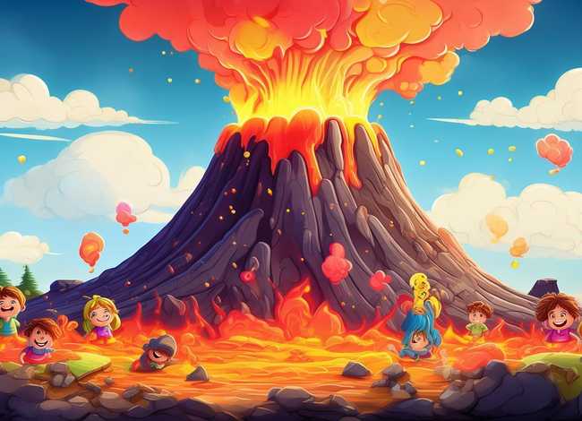 火山爆发儿童故事动画 - 火山爆发 儿童动画
