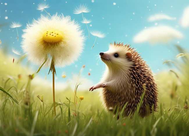 儿童故事蒲公英和小刺猬 蒲公英和小草的故事