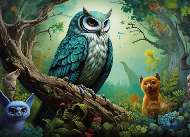 动物有故事的画；动物有故事的画画作品