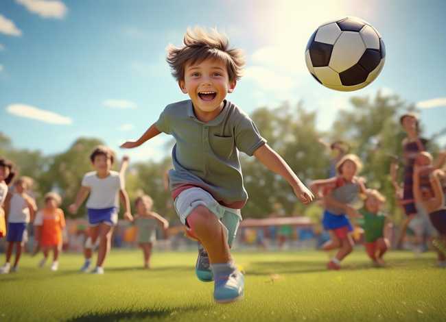 小男孩踢足球故事 - 小男孩踢足球的故事