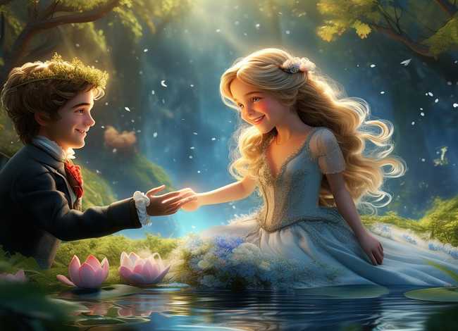 儿童童话故事青蛙公主与王子 - 童话故事青蛙王子和公主