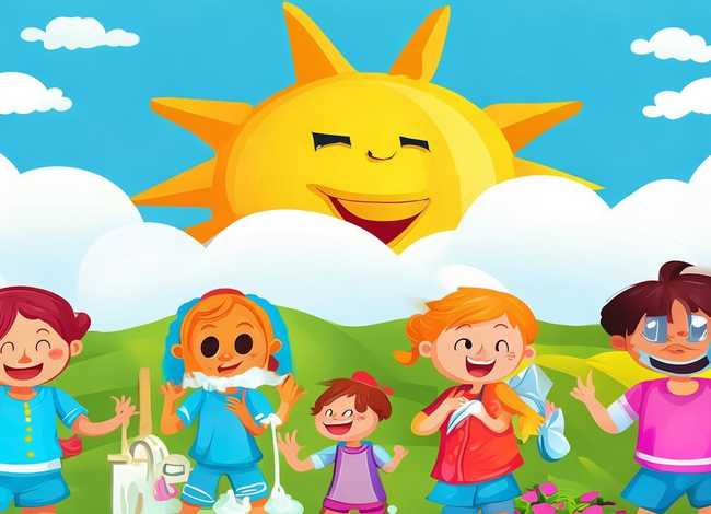 讲卫生儿歌太阳咪咪笑（讲卫生儿歌太阳咪咪笑视频）