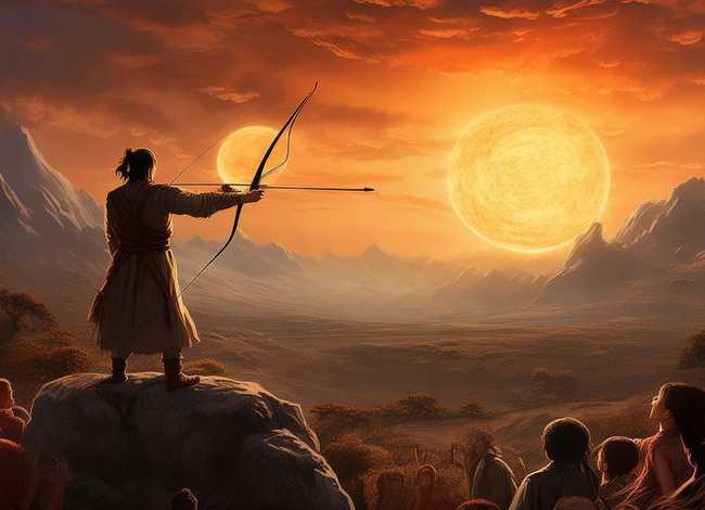 后羿射日儿童故事（后羿射日的故事幼儿）