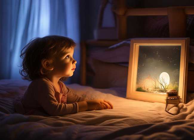 睡前故事拍照；播放故事睡前拍的照片