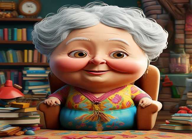 儿童文学 封面 - 儿童文学 封面有个大头老奶奶