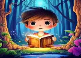 英文儿童故事手绘插画、英文故事少儿