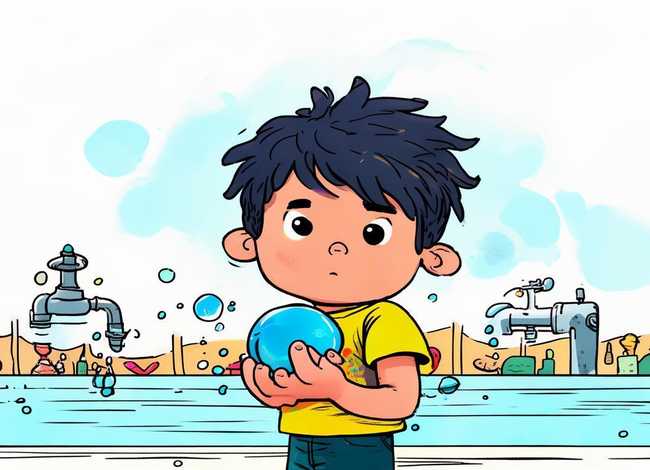 儿童节约用水标志图片、儿童节约用水标志图片简笔画