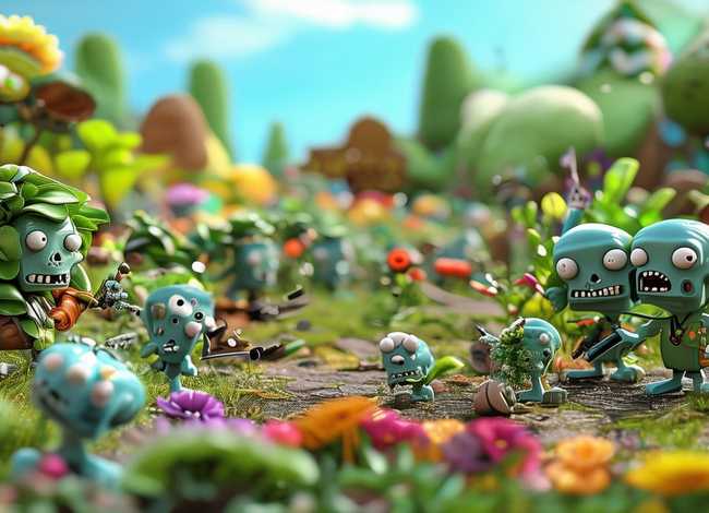 植物大战僵尸儿童画 植物大战僵尸幼儿画