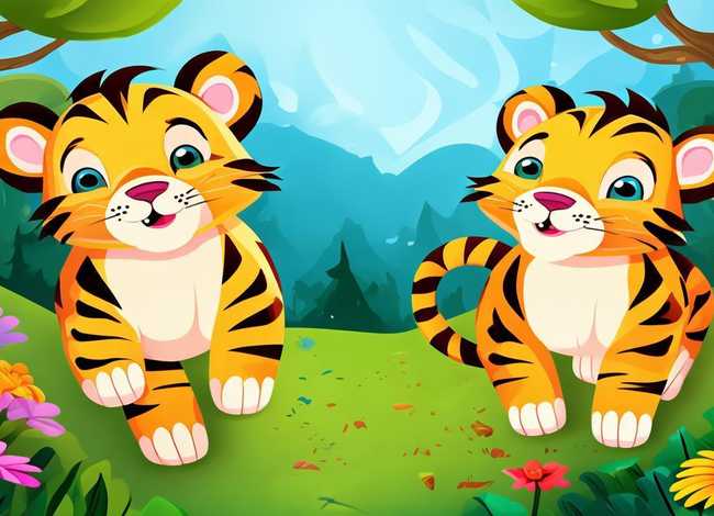 两只老虎幼儿故事书图片、两只老虎幼儿故事书图片大全