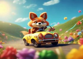 碰碰狐故事，碰碰狐故事之汽车系列英文版