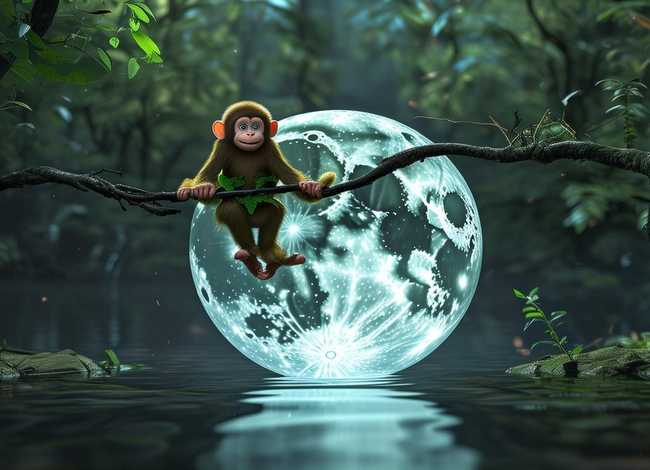 儿童故事猴子捞月亮mp3、猴子捞月亮的故事mp3