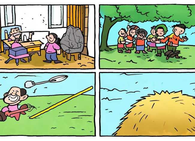 成语故事四格儿童画 成语故事四格漫画图片