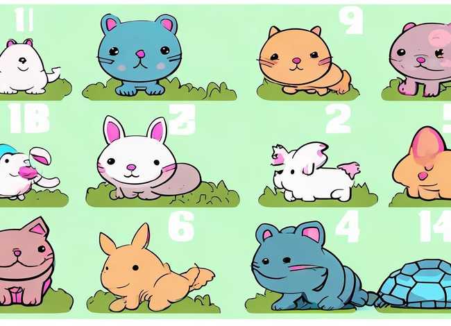 儿童小动物数字连线画可打印、小动物数字连线图