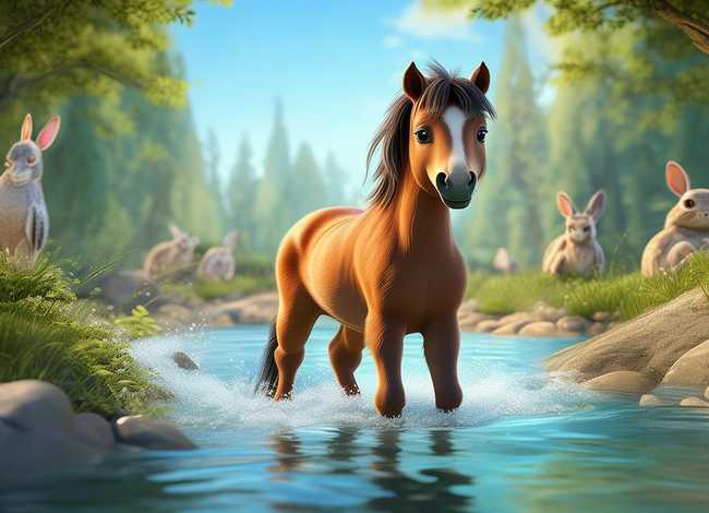 儿童故事小马过河的故事视频 - 小故事小马过河的故事视频