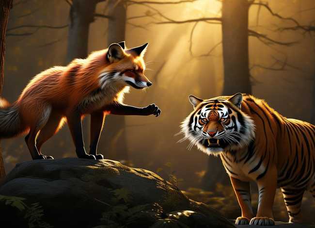 故事改编狐假虎威、改编狐假虎威的故事400字