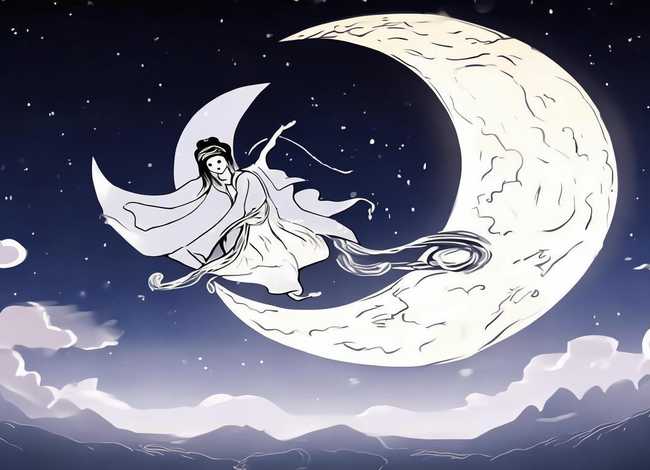 嫦娥奔月的神话故事绘画、嫦娥奔月的神话故事绘画简单