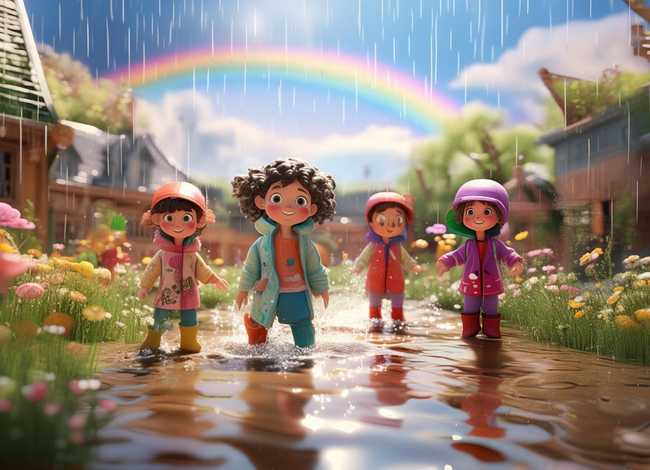 儿童雨后故事视频、雨后故事的视频