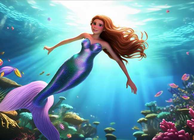 动画片海底美人鱼 - 动画片海底美人鱼图片