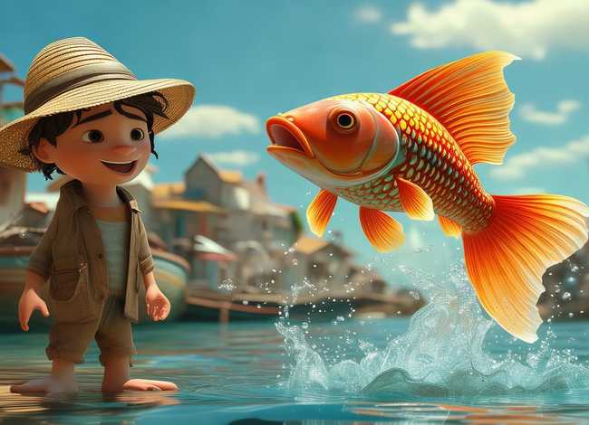 儿童故事金鱼和渔夫的故事；少儿故事渔夫和金鱼的故事