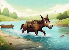 驴子过河的故事文字，驴子过河的故事文字图片