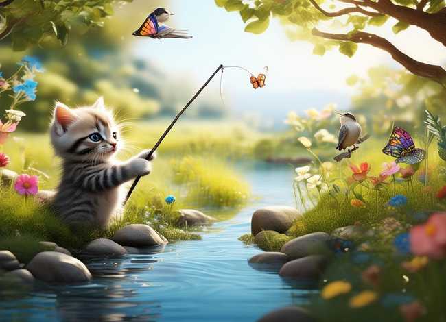 小猫钓鱼的故事完整版儿童视频、小猫钓鱼的视频故事视频