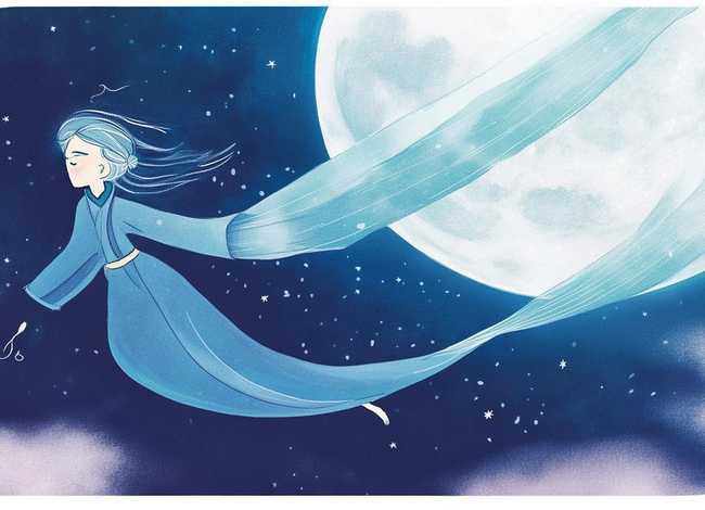 嫦娥奔月简笔画儿童画简单、嫦娥奔月简笔画 简单 儿童画